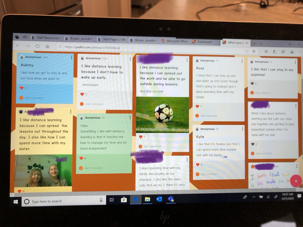 What ss like about Distance Learning...<a href="/CBButlerElem/">Butler Elementary</a>
