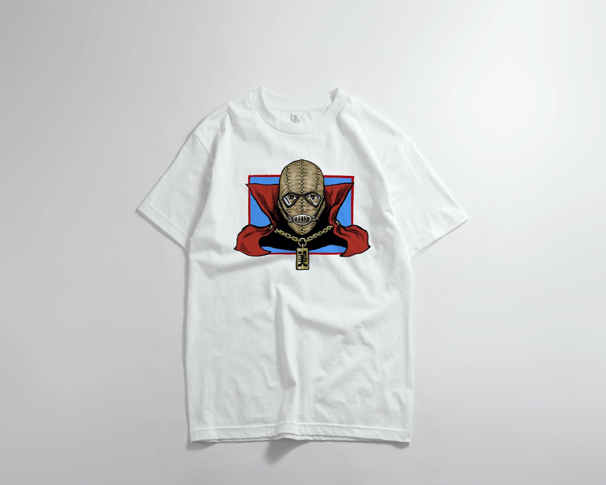 そしてアレがTシャツになりました。無謀なので受注生産で、受付期間は4月7日までとなっております。
はたして…

[限定・受注生産] ショルダー肩美 「謎の男」 Tシャツ ホワイト&amp;ブラックhttps://t.co/FfQsSBTq3n 