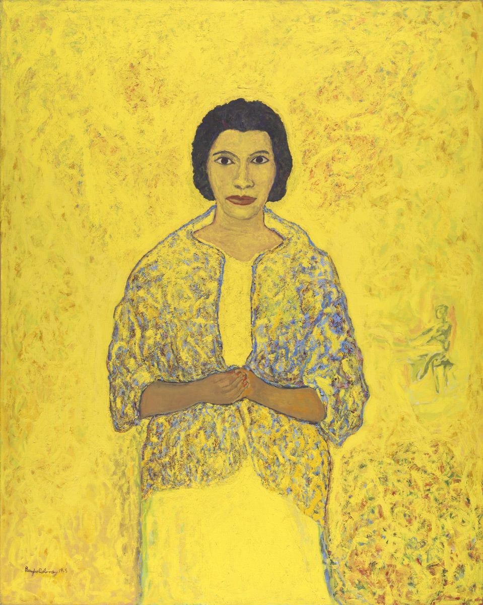 Portraits by gay American painter Beauford Delaney, 1960s, who was involved in the Harlem Renaissance and a mentor to James Baldwin. He began incorporating this distinctive bright yellow into his works after moving to Paris in the 50s.