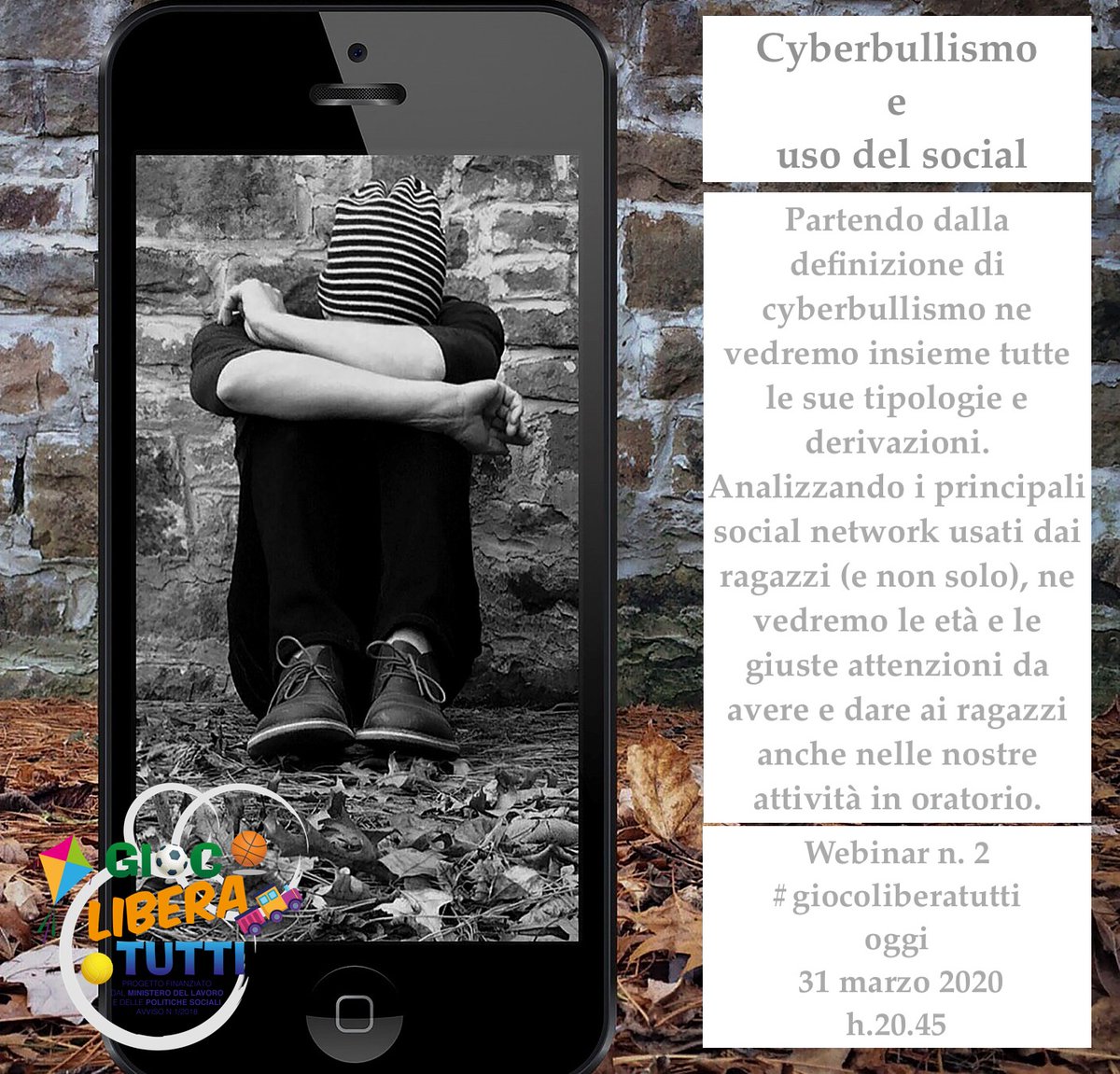 giocoliberatt's tweet photo. Appuntamento a questa sera con il secondo webinar del percorso formativo "Stasera mi gioco".
Un' idea di @anspinazionale nel #progetto #giocoliberatutti finanziato dal @MinLavoro 

Saremo ancora in compagnia di @pepitaonlus e @diegoburatta https://t.co/M9uguXhRBx