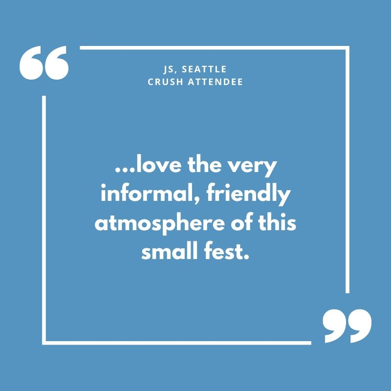 Some call it informal and friendly. Some call it intimate and familial. We just call it the Crush.

A single weekend. A single venue. A singular selection of shorts.

What's not to love?

#CrushFam #CrushFam4Eva #TestifyTuesday #2020Visions