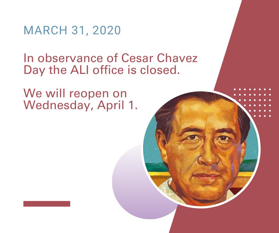 The ALI office is closed today. 😊