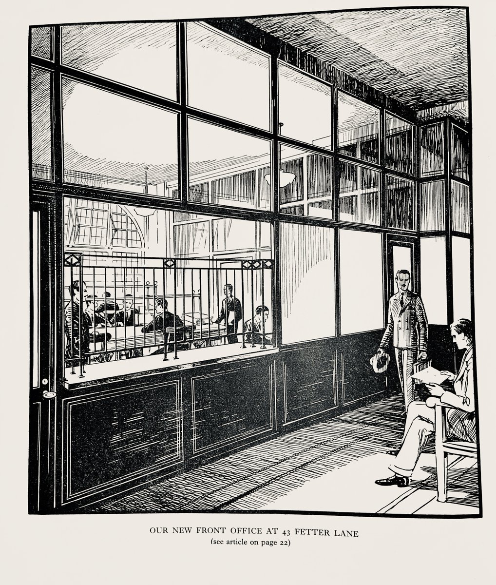 stbridefdn's tweet photo. The very handsome offices of the typefounders #Monotype when they were on Fetter Lane, from our run of the Monotype Newsletter. #typedesign #typefounding https://t.co/aXSJ7r76qT