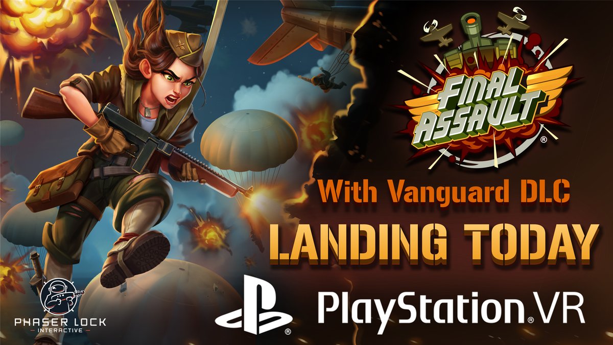PhaserLockInt's tweet photo. TODAY IS THE DAY! The invasion on the PSVR starts in hours, minutes, seconds. Check the PlayStation store for updates. Between 10am-2pm PT. Look for sales on Oculus and Steam to start today as well! 👍🔥👍 #VR #finalassault #psvr #playstation #Oculus #HTCVive #RTS https://t.co/o1gEjg3U08