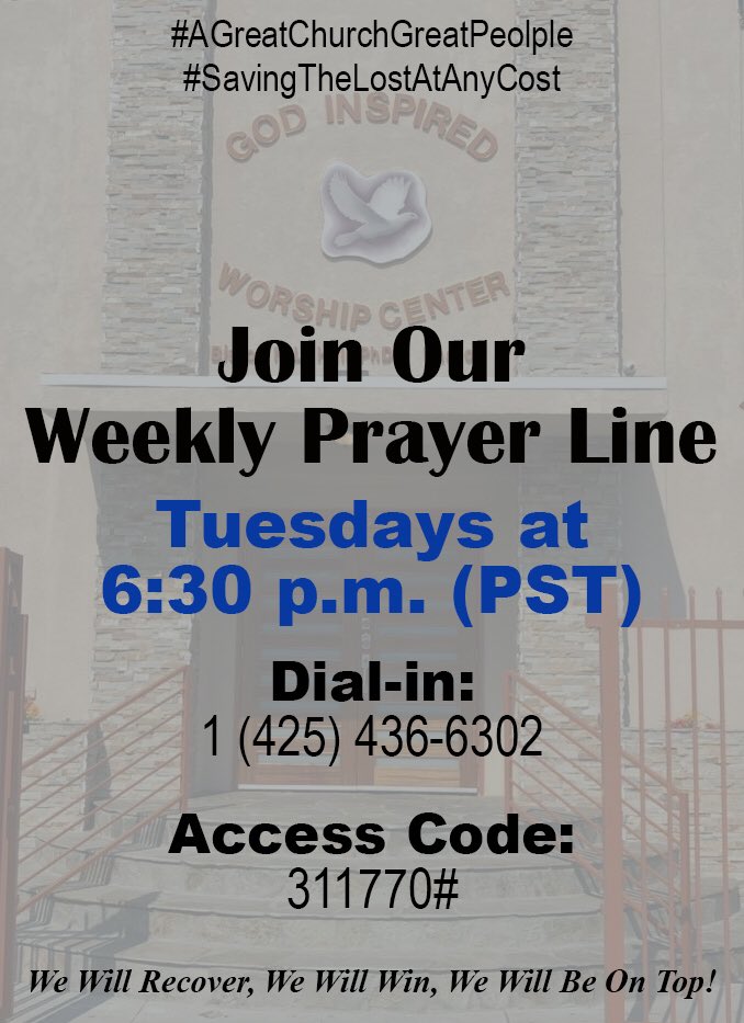 mlhminc's tweet photo. Join us tonight for prayer.

#2020atGI #AGreatChurchGreatPeople #SavingTheLostAtAnyCost #MuchPrayerMuchPower #Blessed #Prayer #GIWC #Worship #WeWillRecover #WeWillWin and #WeWillBeOnTop #GI4Life https://t.co/mWcHSs8GPq