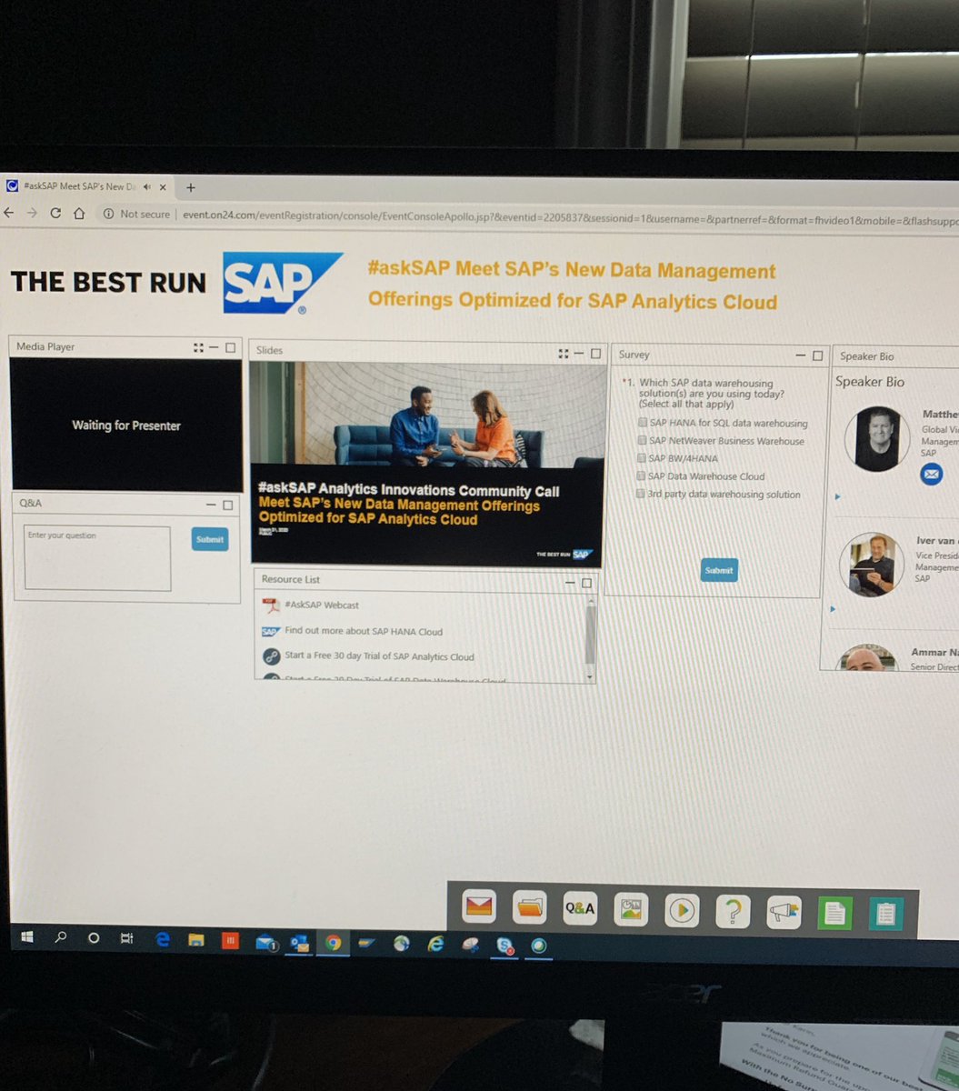 karin_tillotson's tweet image. Time for #askSAP New Data Management Offerings moderated by @tpowlas