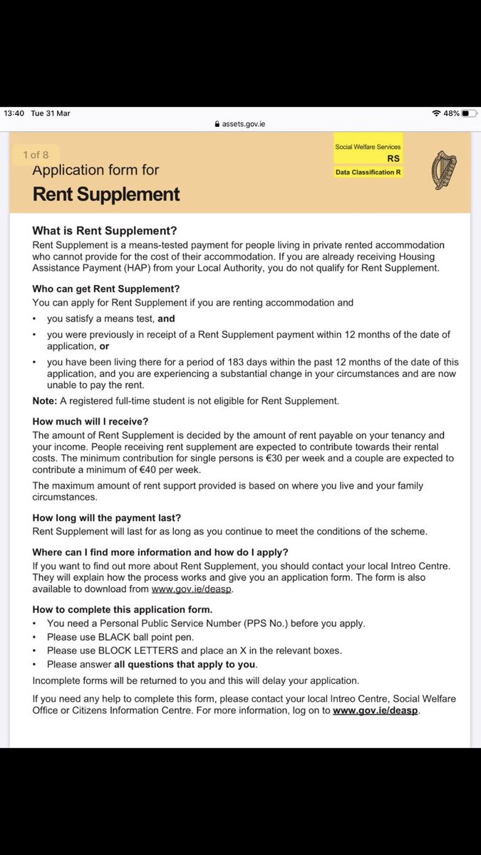 Read over this for understanding of Rent Supplement criteria and application 👇🍀
