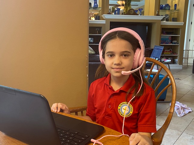 StMarthaCS's tweet photo. #eLearning is well underway for #SMCS! We have missed our students and are so excited to see everyone "in class"! #ExcellenceInKnowledge https://t.co/ngrzglx8w3