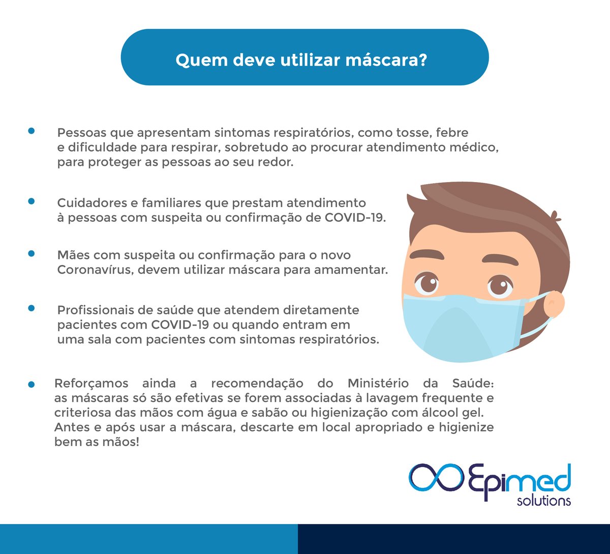 Epimed's tweet photo. Lembramos que só deve procurar a emergência do hospital os indivíduos que apresentam tosse, febre e esforço respiratório.
#EpimedSolutions #EpimedMonitor #Coronavirus #COVID-19 #Stayathome https://t.co/HBwby7JqTz