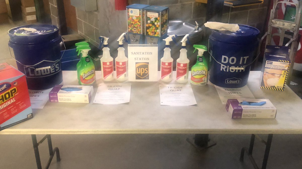 MahaffeyJim's tweet photo. Greenville SC keeping cleanliness and the reduction of germs on the forefront of their employees minds! https://t.co/gtKoP0kbTn