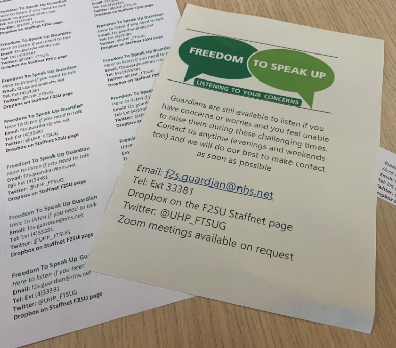 Help us do better by sharing your concerns. You make our services safer if you speak up. <a href="/UHP_NHS/">University Hospitals Plymouth NHS Trust</a> FTSU Guardians are here to listen if you need to talk. #StillListening <a href="/DerrifordNurses/">UHP Nursing 💙</a> <a href="/WEDoOD_UHP/">UHP Learning & OD Team</a> <a href="/NatGuardianFTSU/">National Guardian's Office 💙</a>