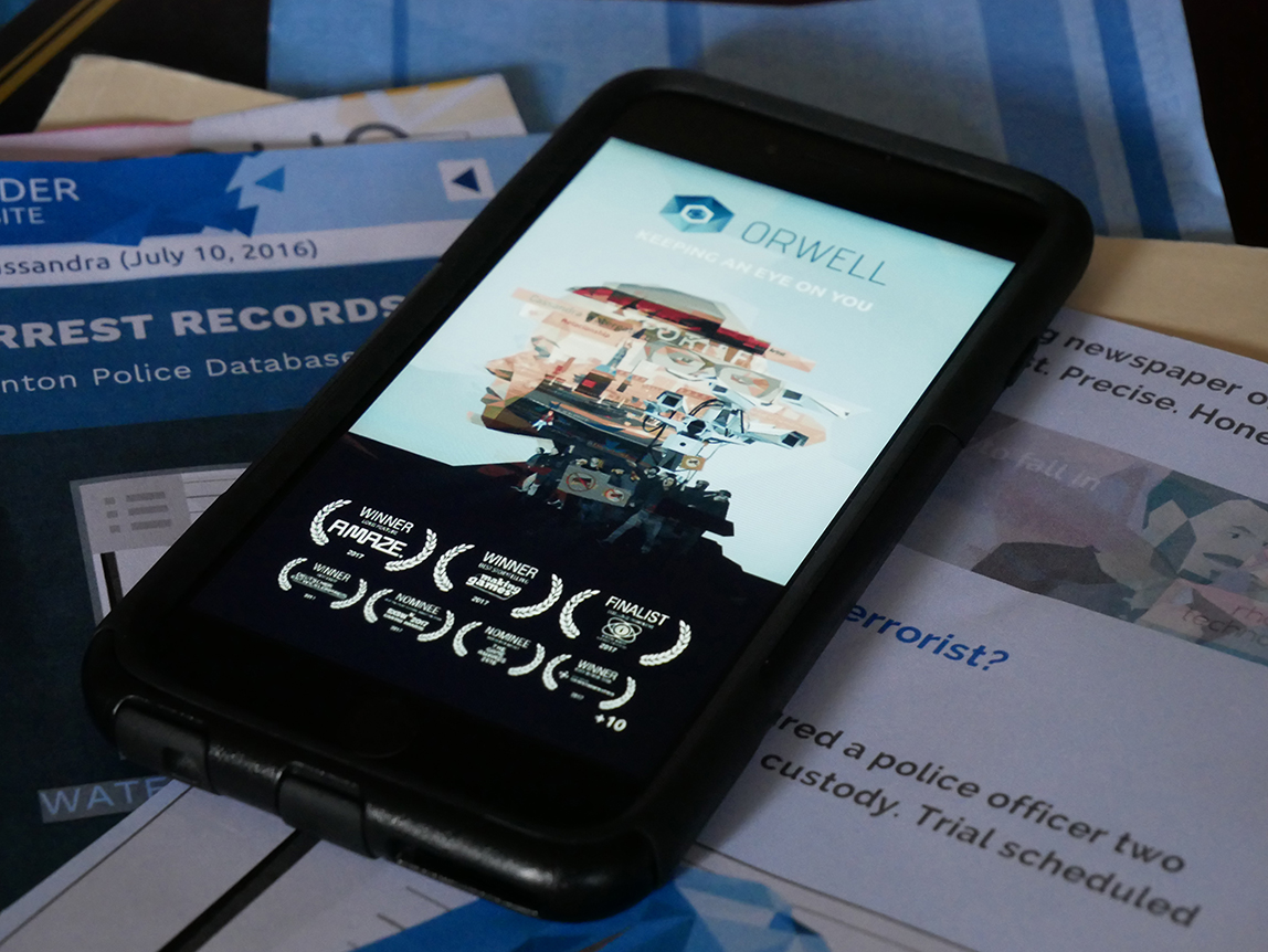 FellowTravellr's tweet photo. Orwell is out now on iOS devices! 🎉
As an agent, it's up to you to protect The Nation. Pry into the online lives of your targets from anywhere your phone takes you.
👁‍🗨: https://t.co/rfZlQ8GEYy https://t.co/pTPKNGdqcW