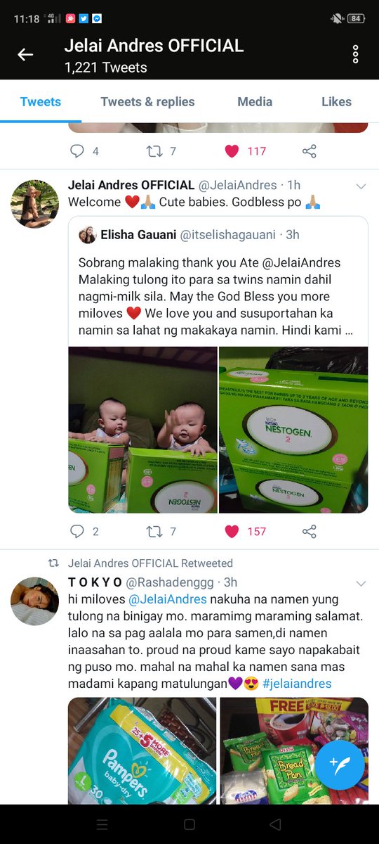 Itsalynacrg's tweet photo. @JelaiAndres thank you for being so kind🥰 hindi ka lamang nakakapag pasaya nag bibigay ka pa ng panibagong pag asa🥰
Thank you miloves God bless you🥰 keep safe 🥰 https://t.co/8Lpe1b4SZj