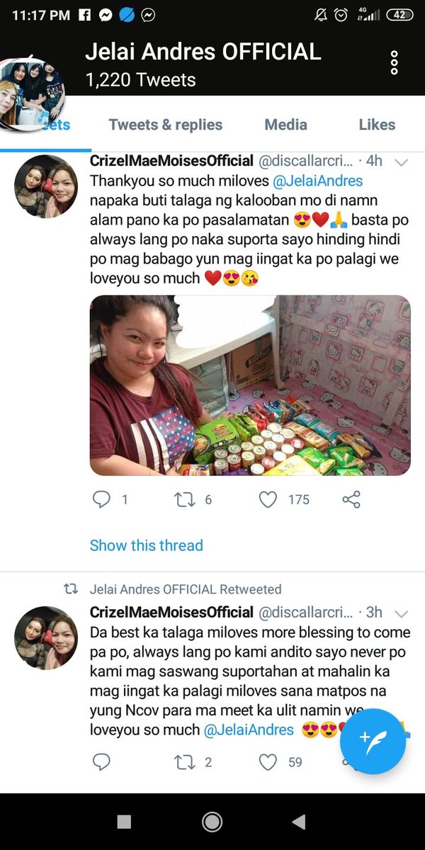 MahalKoSiBELLE7's tweet photo. @JelaiAndres sobrang dami mong natulungan ,napaka busilak nang puso mo hindi ako nagsisi na ikaw ang mamahalin ko hanggang dulo 😍😍 
Si mi loves gumawa nang paraan para makapagabot nang tulong 😍 

Si mayor?! tulog 🤣🤣🤣🤣 

#Gmapublicaffairs
Nakakaproud 😍😍😍😍 https://t.co/2fwVc5xcjC