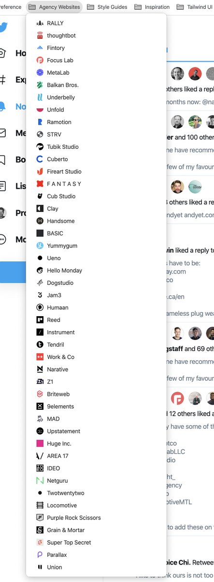 Just updated my bookmarks folder with a new agency website inspiration. Thanks for the suggestions everyone 🙌