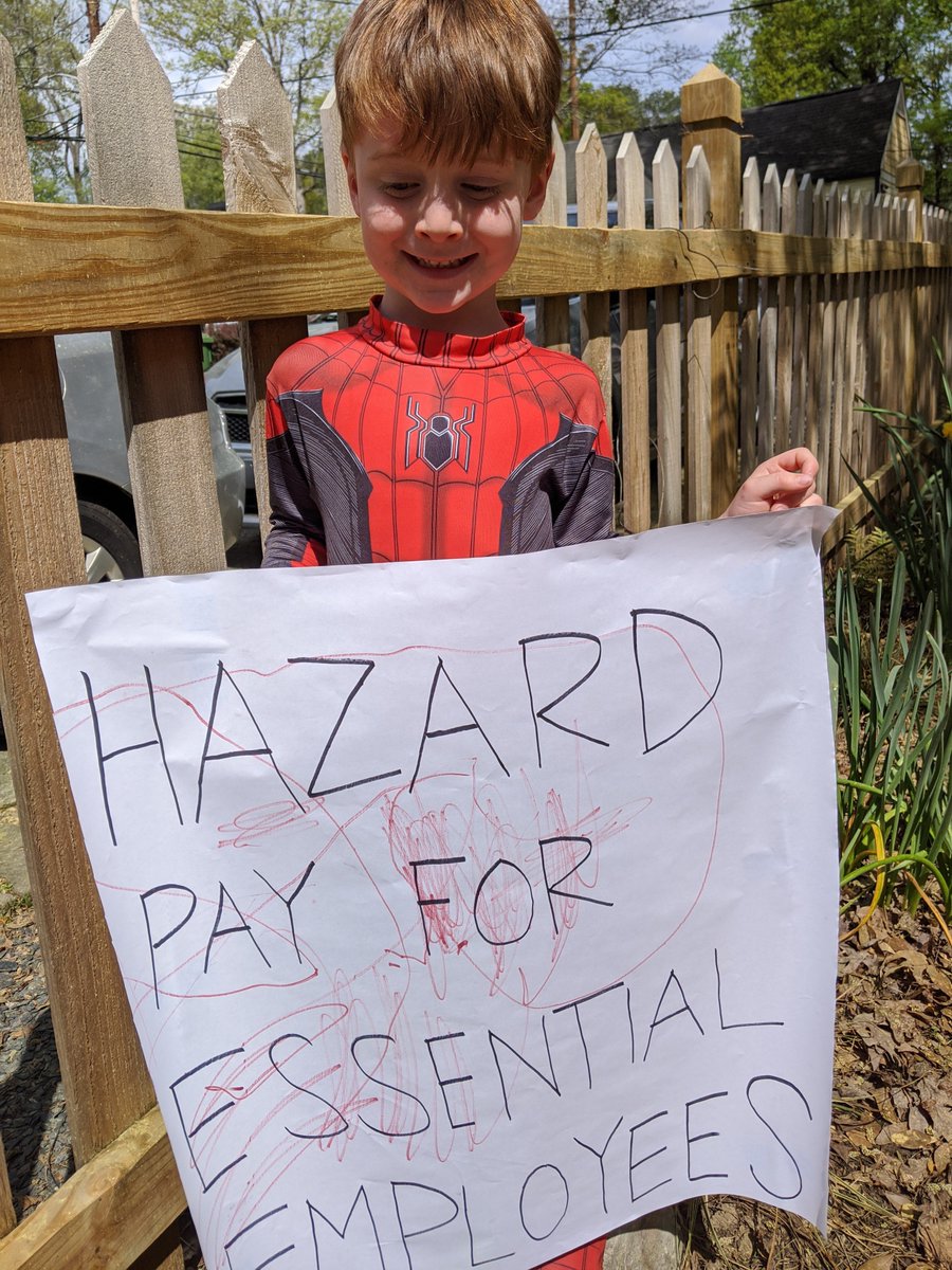 CampusWorkers's tweet photo. Babies for living wages! #LivingWageNow Hazard Pay for Essential Employees! Paid Leave for ALL university employees everywhere! I mean, if Spiderman says we should do it.... 😍🕷️🕸️ #HealthyFairCampus #NowMoreThanEver15 #CampusSafetyNet
#PeopleFirstCampus #equalpayday https://t.co/gyp3jN6iB9