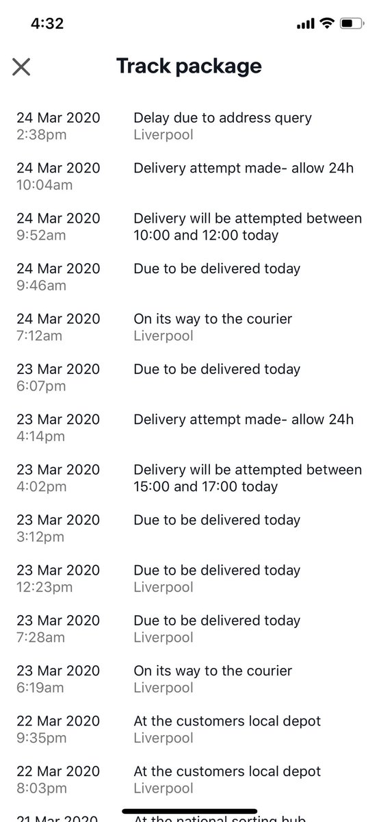 malcteegee's tweet photo. @Hermesparcels What’s this mean? Can’t find my address ?  😡 https://t.co/ysT4oRxUqq