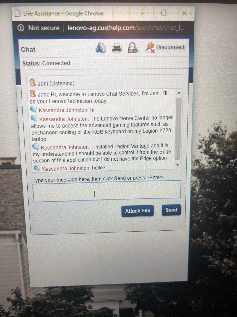 ClassiKassy's tweet photo. $1,400 on a laptop I can’t use the extra features on due to software changes and @Lenovo  support just straight up ignores me over the course of 15 minutes. Like, What the hell?  @LenovoLegion @lenovoUS @LenovoNews https://t.co/1GAG9bvpsD