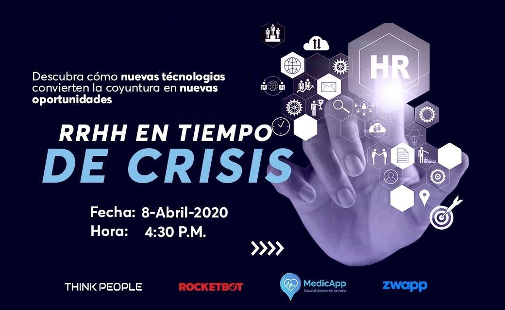 Únete a nuestro webinar sobre RRHH en tiempos de crisis. #RRHH el 8 de abril.  Regístrate aquí: bit.ly/2xwtiki