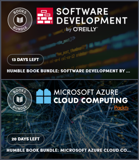 DerekEvanson's tweet photo. Software Development by @OReillyMedia and Azure CC by @PacktPub are on https://t.co/U5KUaJEXFU https://t.co/TKBrGbBb7u