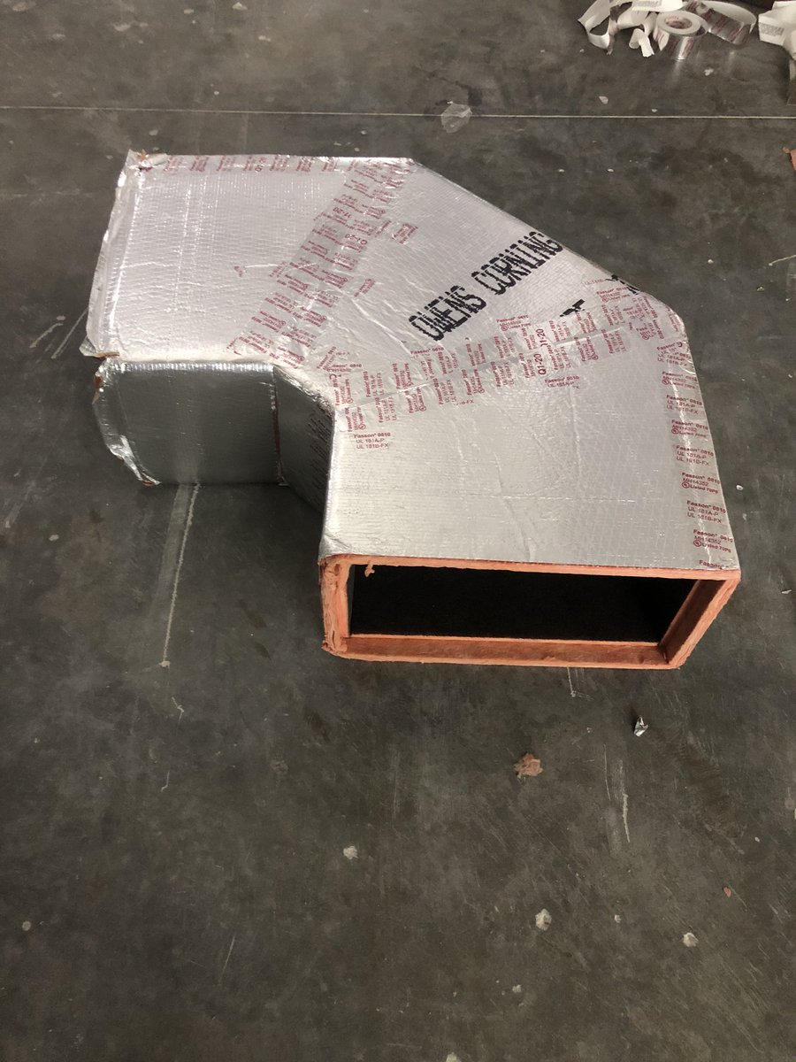 cleverduct79's tweet photo. Making a 90 degree turn with Duct Board to finish my Trunk Line.
#Ductrunner #Ductlife #Qualitywork https://t.co/x4ebRmO1qR