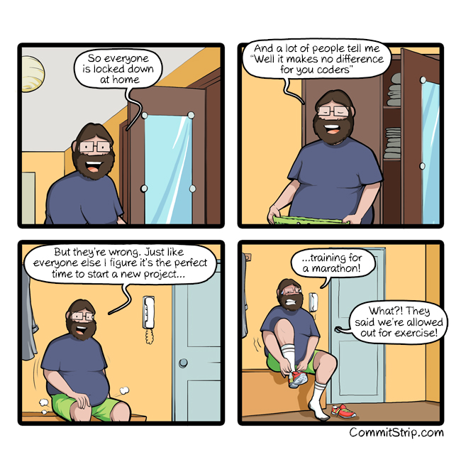 CommitStrip's tweet photo. The perfect time
 https://t.co/IfFSBYA0wR https://t.co/UPuZXjvN9B
