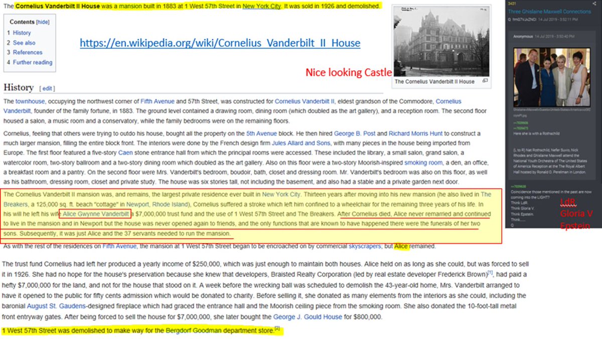 So how do the Vanderbilts fit in? Castle, Alice, House of Cards (in next post), Red Cross and 322 club