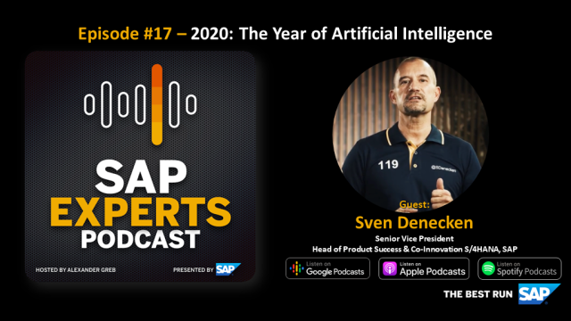 ConorMcCormack_'s tweet photo. Technologies as #AI, Machine learning and #RPA will change the way we work. Listen to @Sdenecken and Alexander Greb in #SAPEXPERTSPODCAST Ep.17: 2020-The Year of Artificial Intelligence @SAPCloudERP https://t.co/4BucPwt9RC https://t.co/WkfsQIN5LC
