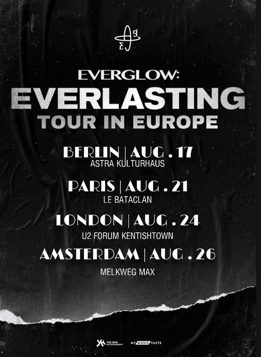 maplorie's tweet photo. FOREVER in the EUROPE!🔥
EVERGLOW is coming for a much needed glow up in the EUROPE !💞
Mark your calendars and get ready for EVERGLOW: Everlasting Tour in EUROPE
#EVERGLOW with #MyMusicTaste #EverlastingTour #EVERGLOWinEurope https://t.co/msO2Qb8LbZ