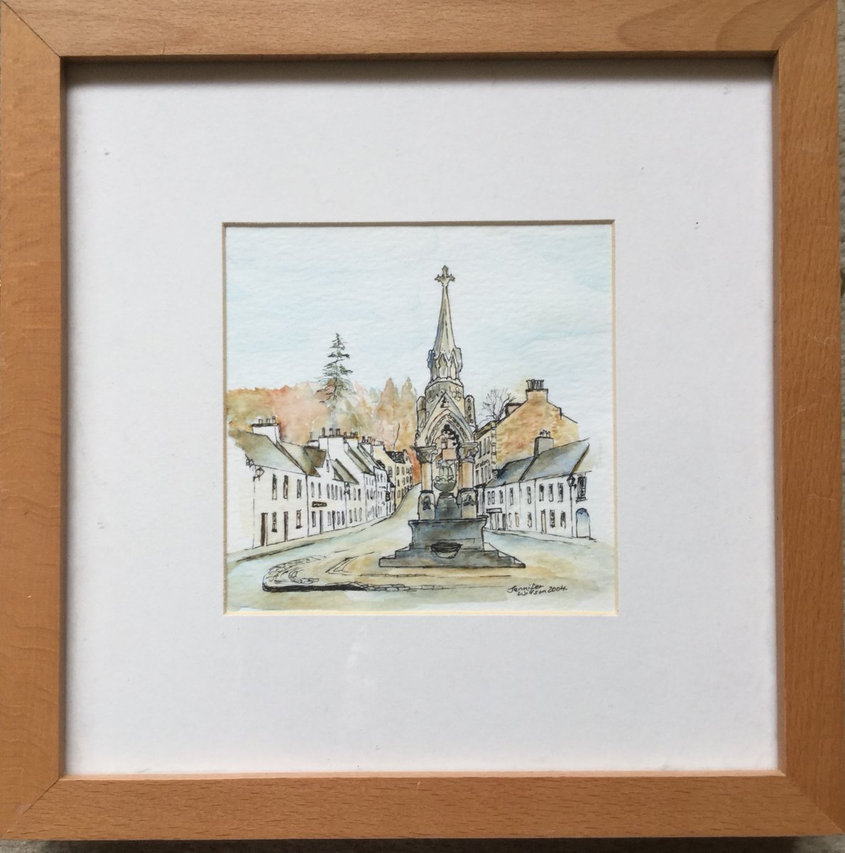 Framed ink and watercolour painting of:
The Square, Dunkeld Perthshire Scotland

by Jennifer Wilson🏴󠁧󠁢󠁳󠁣󠁴󠁿

For Sale - £60 plus postage or pick up in Glasgow !

Contact via
jenniferwilsonart.co.uk