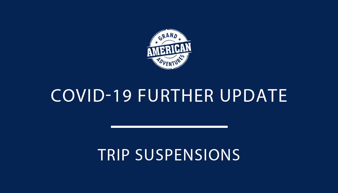 GrandAmericanAd's tweet photo. As a result of ongoing monitoring of the COVID-19 situation, it’s with great sadness that we’ve taken the decision to extend trip suspensions until 30th June. You can read more about this here: https://t.co/fIbx4nqCft