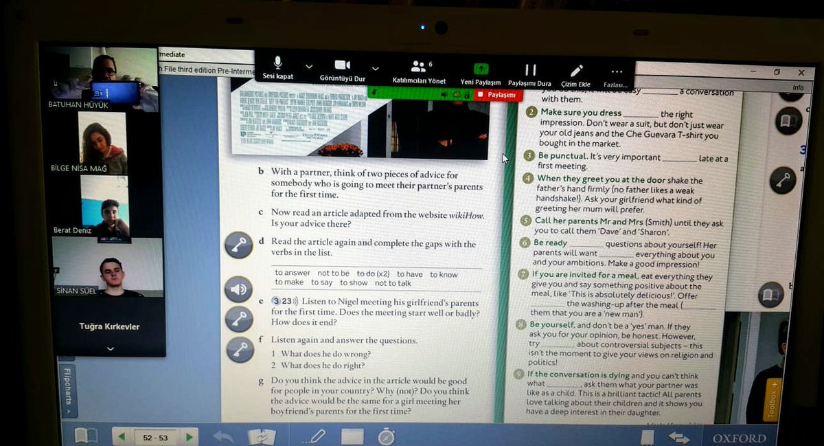 #dogamevimde We completed our first online English lesson today. Thank you very much to our teacher <a href="/batuhan_huyuk/">BATUHAN HÜYÜK</a> #evdekalTürkiye <a href="/aligundgdu34/">Ali GÜNDOĞDU</a> @ekremogretmen <a href="/nurhansutlass/">Dr. Nurhan Sütlaş</a>