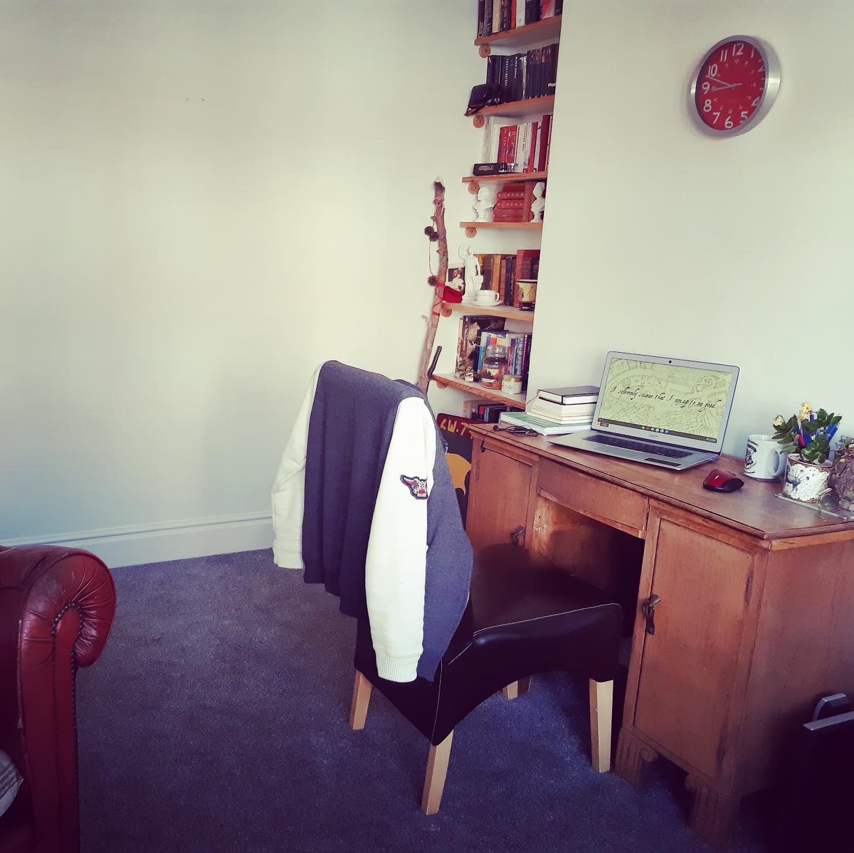 QueenMargarets's tweet photo. Well done to those of you who matched the home ‘classrooms’ with the correct QM teachers last week! Here’s what you might see in a few more workspaces - can you guess which member of QM staff they belong to? #wfh #virtuallearning #QMLearning #stayhome https://t.co/nAziF4CQYU