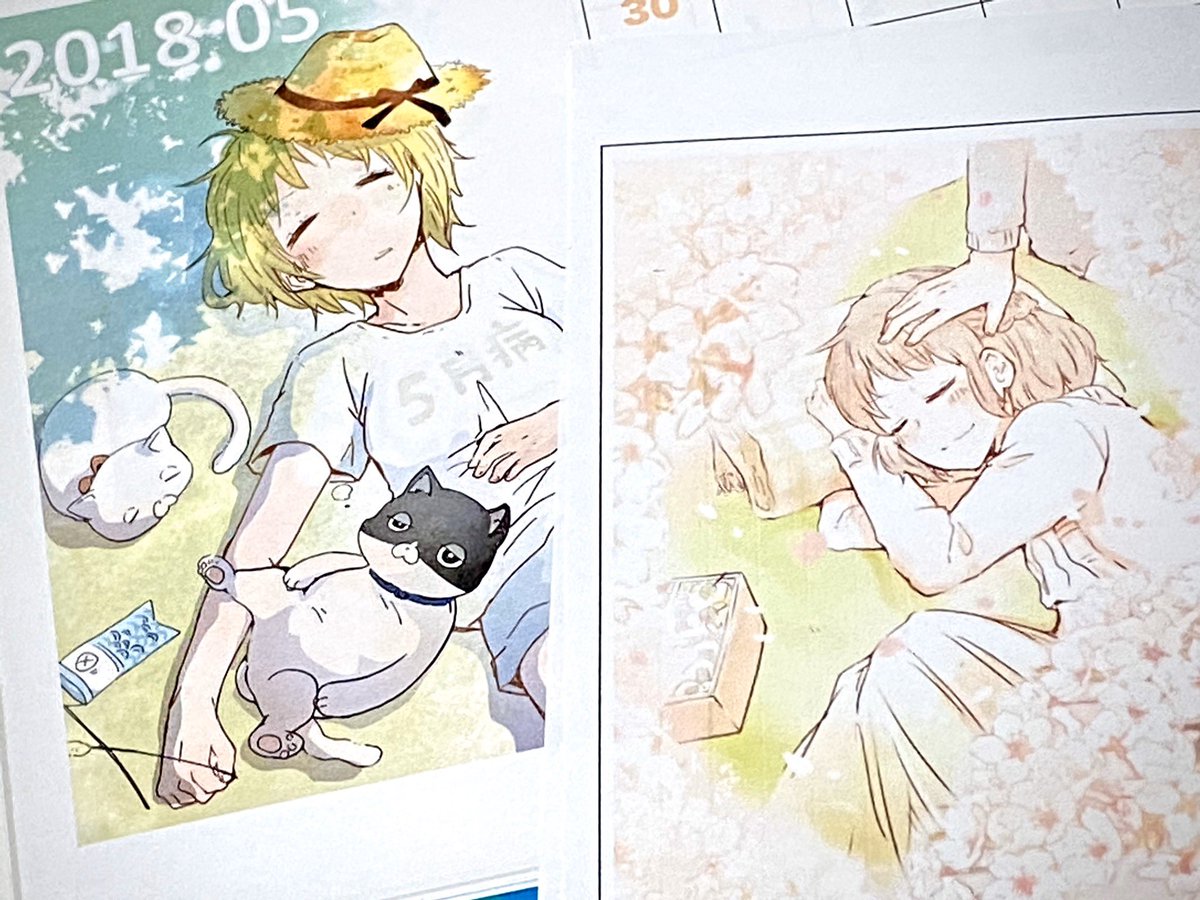 一番初めにカレンダーとして出したのが2018年5月でそう思うと長いな〜!!

構図似てたのでうp!(*'ω`*)

お昼寝好きだー! 