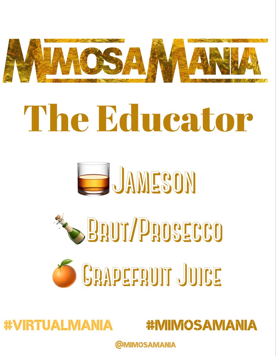 RatchetNerd_'s tweet photo. Happy Birthday @_TheSalesman 🕺🏽💃🏽
Here’s the recipe to his very own #VirtualMania mimosa “The Educator” 🍾🥂✨ https://t.co/SfmZNyEKoG