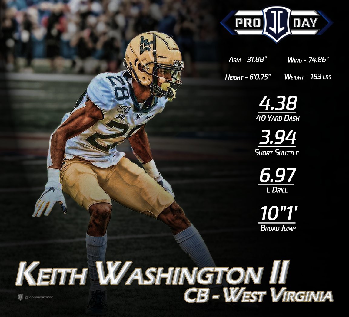 kwashingtonii's tweet photo. I want to thank,  @mjp360 @iconsports360 &amp; many others for helping me be able to perform my pro day! 

Heart over hype! The grind stops for no one and nothing! #KWII #WVU #nfldraft2020 https://t.co/CgKXTXF06Z
