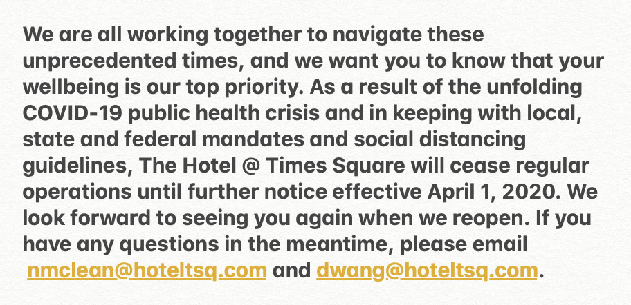 HotelAtTimesSq's tweet photo. 🚨Important Announcement 🚨 https://t.co/34fl0Xe56Z
