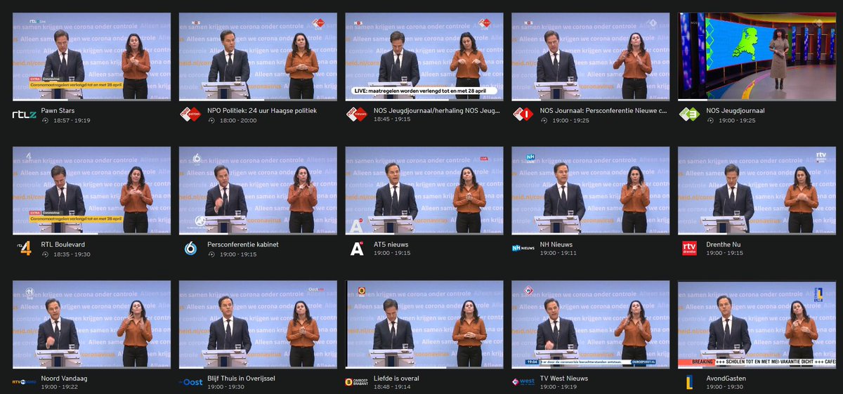 stromingen's tweet photo. 31-03-2020 19:04 
#blijfthuis #coronanederland #persconferentie #televisie https://t.co/yrWz5llbGc