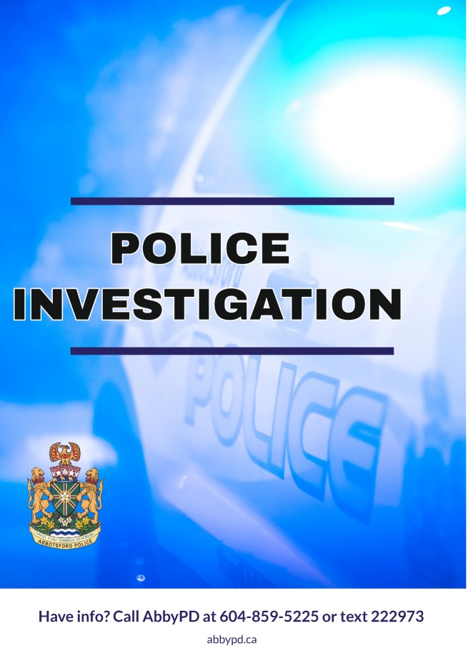 AbbyPoliceDept's tweet image. AbbyPD is on scene for reports of shots fired at the intersection of Whatcom Road and Old Yale Road.  
Whatcom Road is CLOSED between Old Yale Road and Mountain Drive. 
Updates when they come available. 
Have info? Pls call 604-859-5225