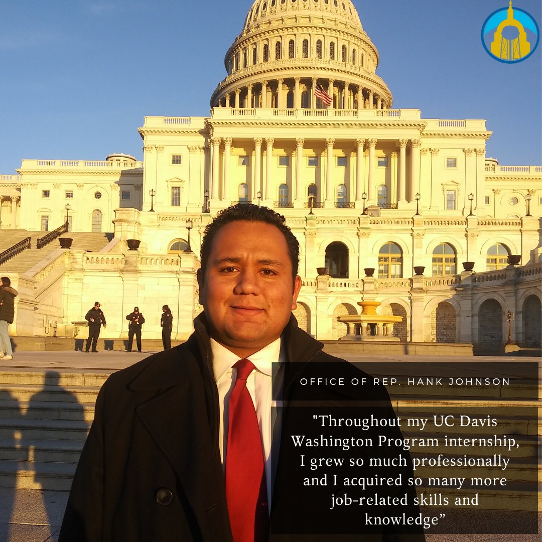 ucdwashington's tweet image. Alumni Spotlight: Jesus Garcia - Office of Representative Hank Johnson

Our students are outgrowing expectations every day in Washington DC! Today, we're highlighting Jesus, who interned a congressional office🖥️🗂️

#OutgrowtheExpected #UCDC #livelearnintern #UCDavisGrown