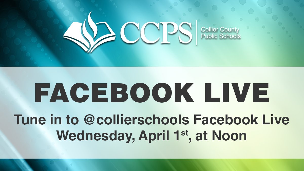 Make plans to join us for a lunch and learn on Facebook Live tomorrow! On Wednesday, April 1st, we will discuss issues, questions, and answers specifically relating to the academics of our Senior Class of 2020 and Advanced Studies. Tomorrow at noon on Facebook.  <a href="/CCPS_Curriculum/">CCPS Teaching and Learning</a>
