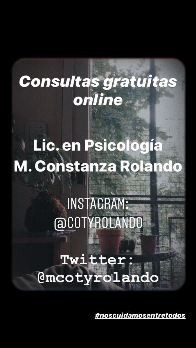 mcotyrolando's tweet photo. Ansiedad y aislamiento. 
Consultas gratuitas online. 

#NosCuidamosEntreTodos https://t.co/rSTsZjgVTX