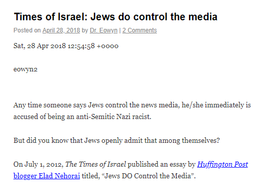 But isn't it an anti-Semitic trope to claim they're controlled by . . .oh!58/