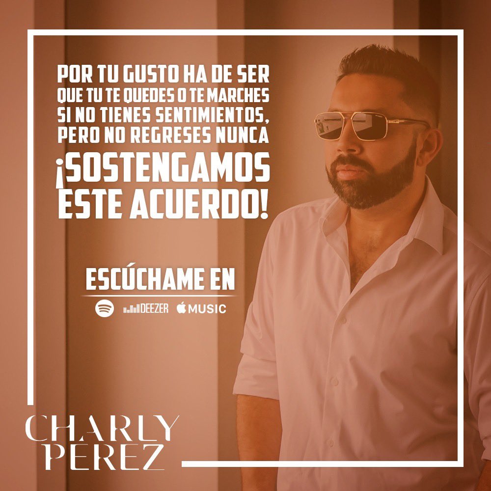 SoyCharlyPerez's tweet photo. ¡Buenos días mi gente! Hoy amanecí muy inspirado cante y cante #LibroDeRecuerdos!!! ¿Me acompañan?
Escúchala en https://t.co/hELHxg1ATp
#SoyCharlyPerez #CantanteDeCorazon #PasionPorLaMusica #SabanasVacias #EntregadoATuAmor https://t.co/lm3KblF737