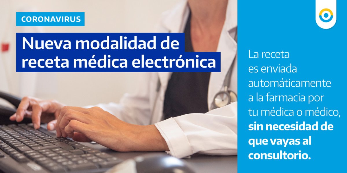 PAMI_org_ar's tweet photo. A partir del 1° de abril:

✅Comunicate con tu médica o médico por teléfono o mail
✅La receta es enviada automáticamente a la farmacia, sin necesidad de ir al consultorio
✅Retirá los medicamentos en la farmacia con credencial y DNI, sin tener que presentar la receta en papel https://t.co/k8gRhhIwhs