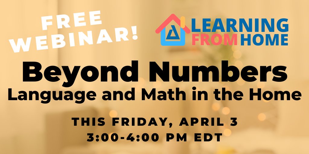 CAL_Linguistics's tweet photo. At home? Looking for language activities that involve learning NUMBERS? Join CAL staff this Friday at 3pm EDT for a free webinar on just that: "Beyond Numbers: Language &amp; Math in the Home". Register here: https://t.co/9IUUGpphHh
...
#LanguageApplied https://t.co/IPxA3Ymkn7