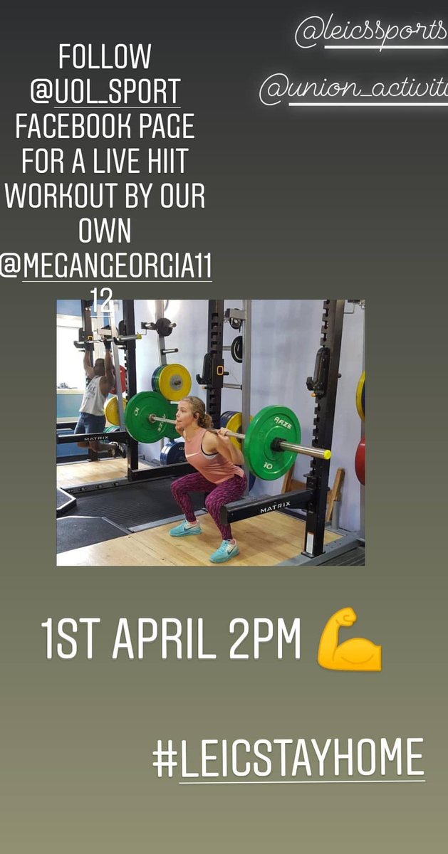 Let's get moving tomorrow with <a href="/MeganRowe12/">Meg</a> 💪 <a href="/LeicsSports/">Joe Hyett</a> <a href="/UOL_Sport/">University of Leicester Sport and Active Life</a> <a href="/UoLSWP/">University of Leicester Swimming and Water Polo</a> <a href="/LeicesterUnion/">Leicester Students’ Union</a>  <a href="/uniofleicester/">University of Leicester</a> <a href="/ULLAXofficial/">ULLAX- University of Leicester Lacrosse Club</a> @ULWFC1 <a href="/uolrfc/">Uni of Leicester Men’s RUFC</a> <a href="/UniOfLeics_EDI/">Equity, Diversity & Inclusion @ Uni of Leicester</a> <a href="/unionactivities/">ULSU Activities & Volunteering</a>