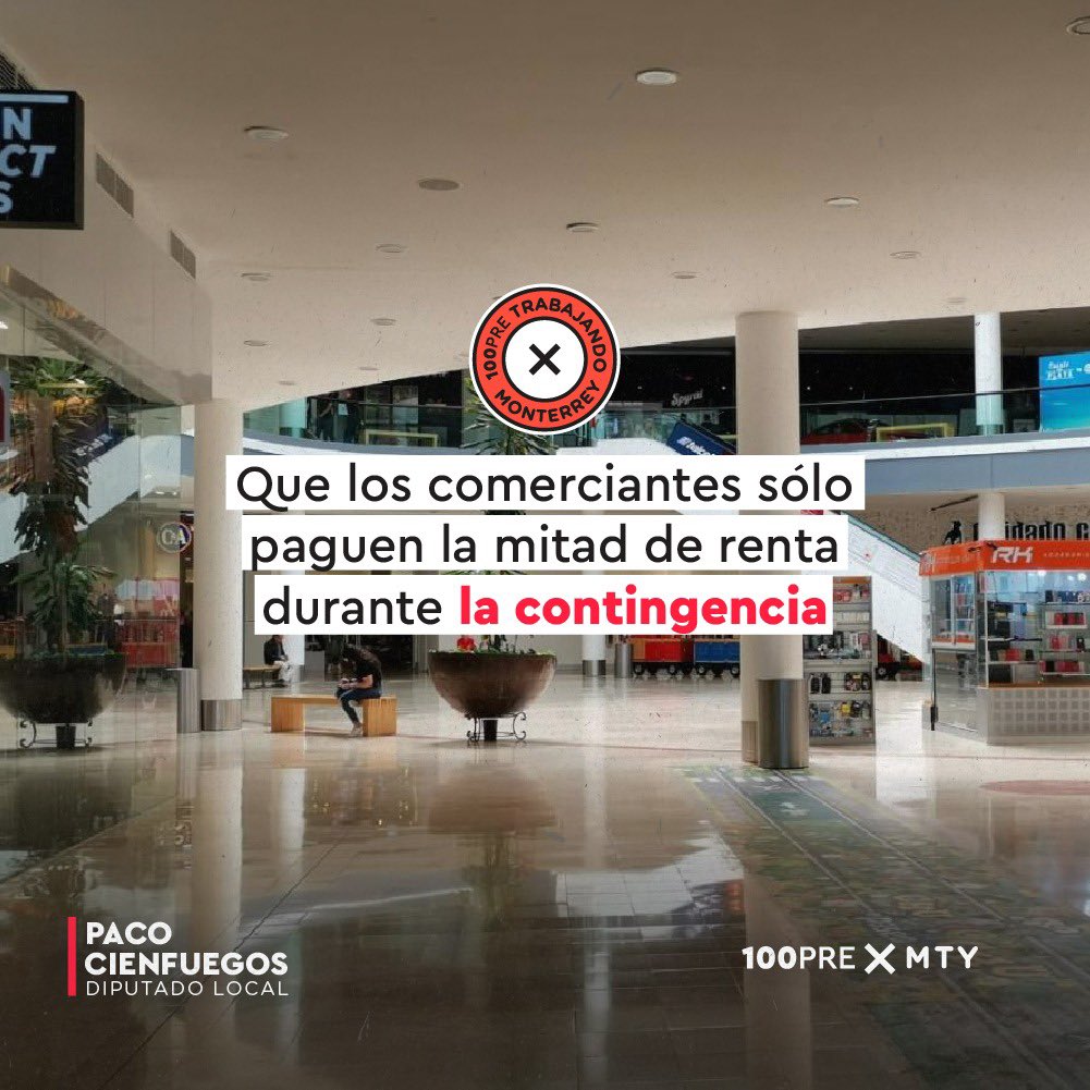 pacocienfuegos's tweet photo. Hoy, los comerciantes están en la incertidumbre sobre sí contarán con la capacidad de pagar la renta, por eso propongo que tengan un descuento del 50%.

#COVID19mexico https://t.co/MvHNPLHGcb