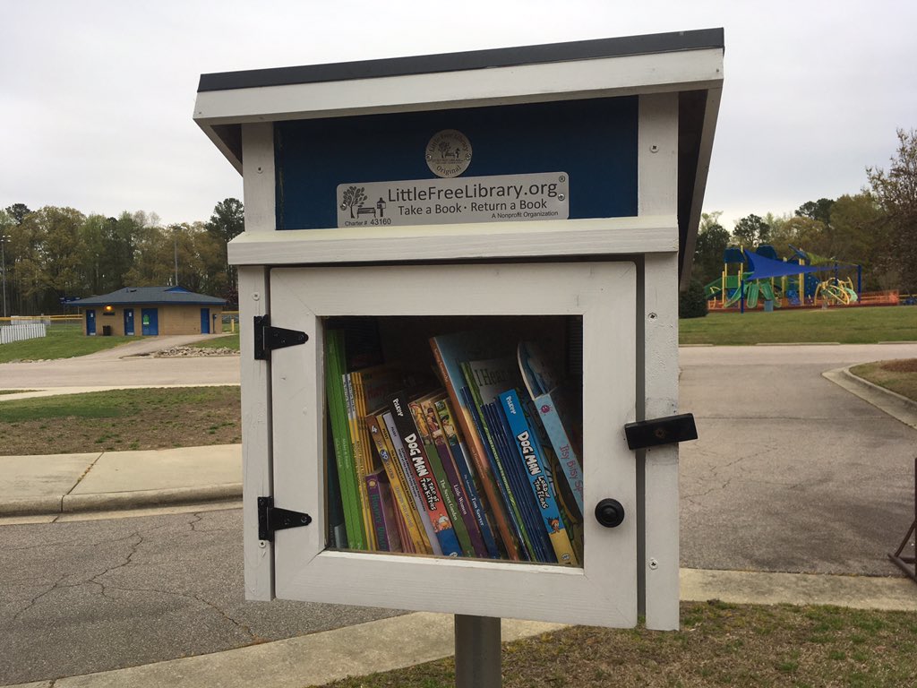 The <a href="/PowellesPLAY/">Powell Elementary</a> Little Free Library was restocked with new books this afternoon and so were 8 others around Raleigh, Zebulon and Wendell. Make sure to social distance when visiting a Little Free Library &amp; happy reading! <a href="/PowellPTA/">Powell PTA</a>