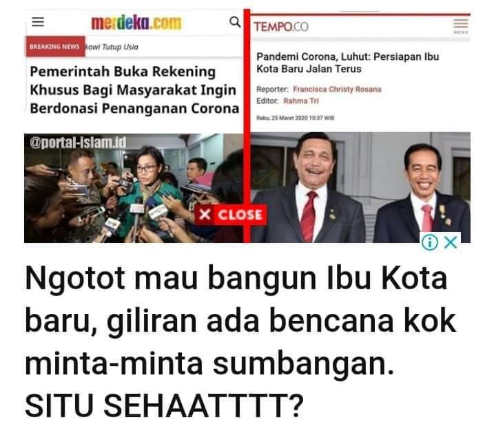dinulmubaraqqq's tweet photo. rakyat terancam virus,situ nyari lubang .
#LuhutPengkhianatRI https://t.co/67W6QeX6VV